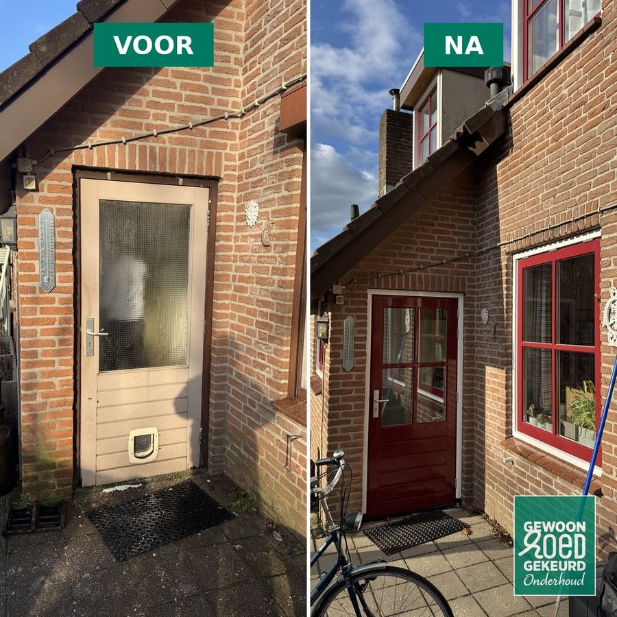 Achterdeur voor en na vervanging